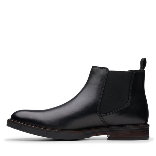 Clarks Mens Paulson Up Chelsea Boots Black | UK-6740398